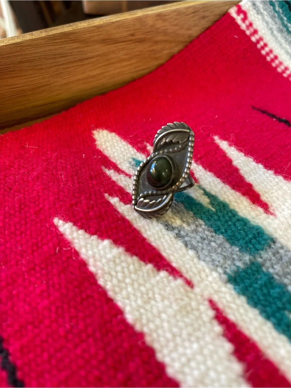 Large Vintage Estate Native Handmade Sterling Silver Statement Ring - Size 6.5